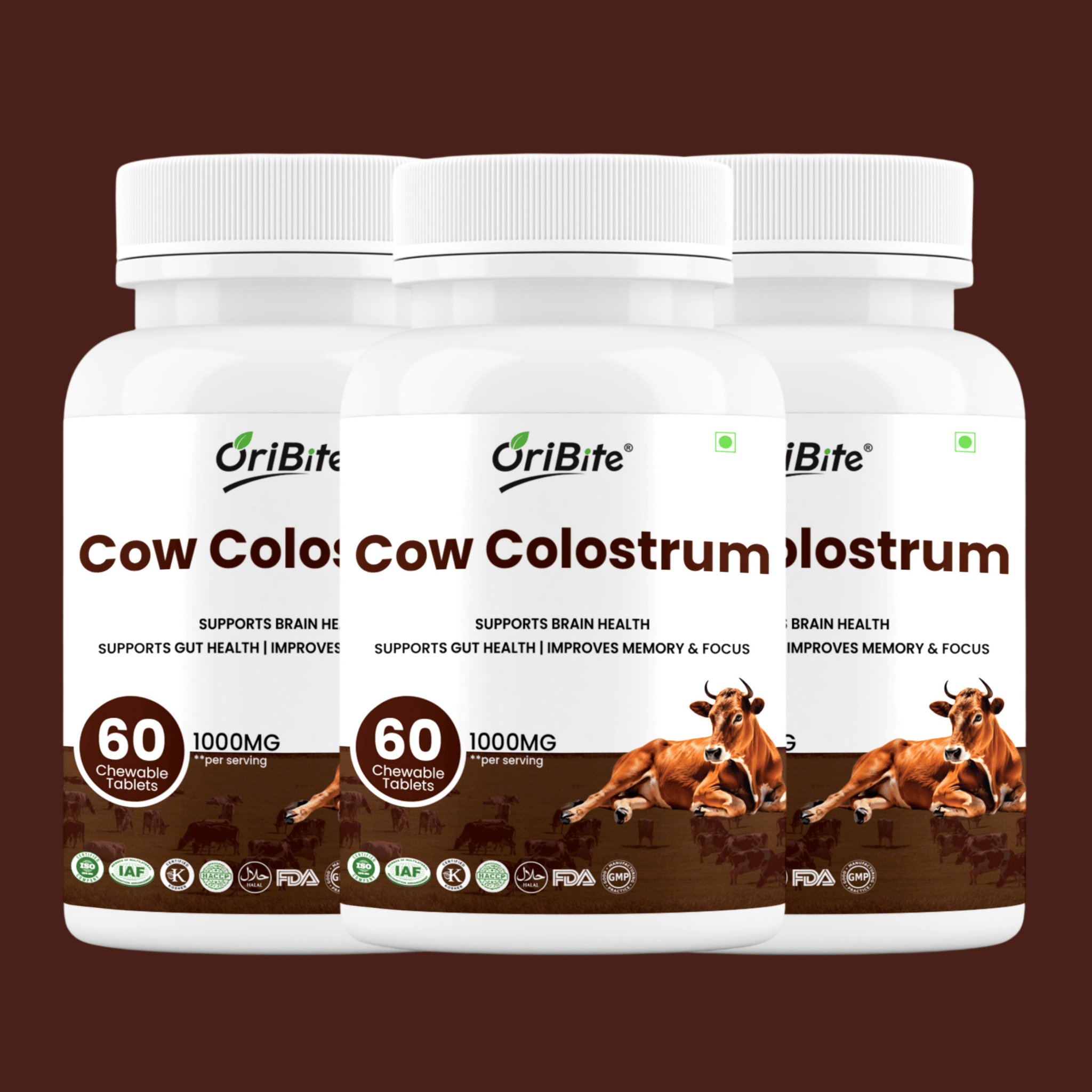 Cow Colostrum Tablets for Immunity & Gut Health - Oribite