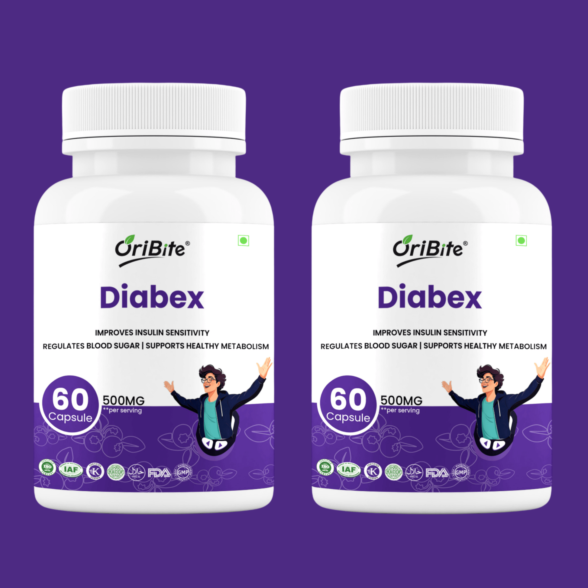 Jamun & Bitter Melon Capsules for Blood Sugar Management - Oribite
