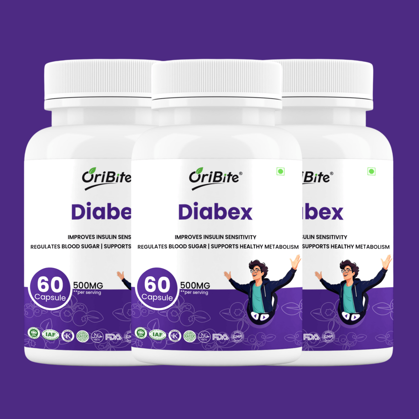 Jamun & Bitter Melon Capsules for Blood Sugar Management - Oribite
