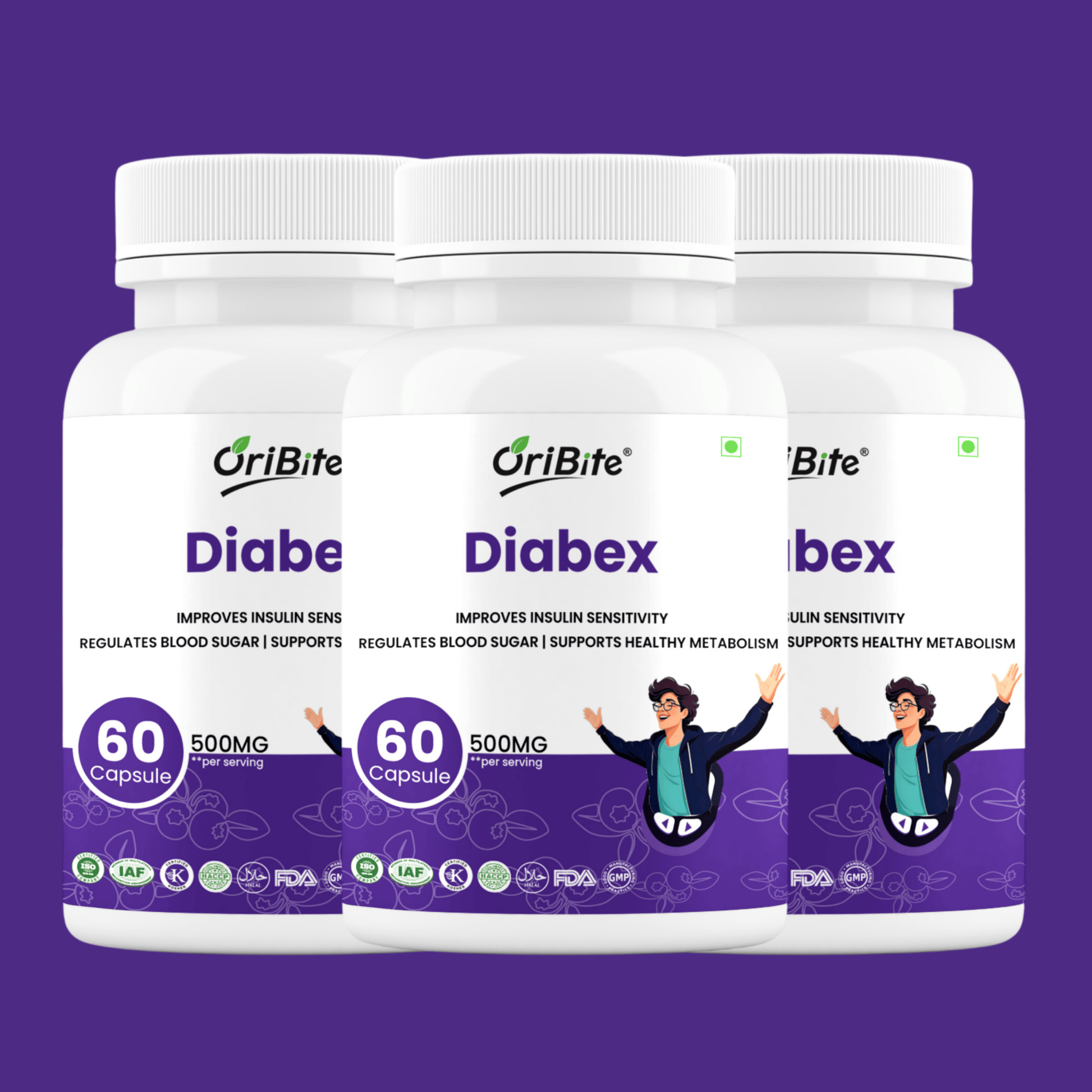 Jamun & Bitter Melon Capsules for Blood Sugar Management - Oribite