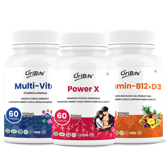 Multivitamin, Vitamin B12 & Power X – Daily Strength & Energy