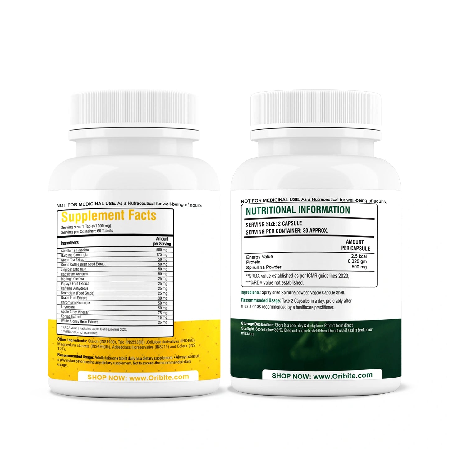 Fat Burner & Spirulina - Metabolism, Detox & Daily Energy