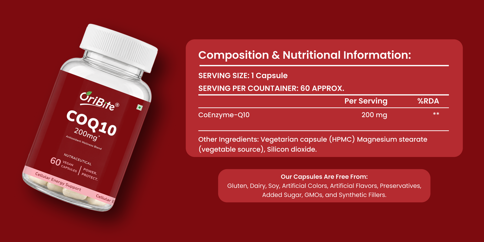 CoEnzyme Q10 Capsules for Energy & Healthy Aging