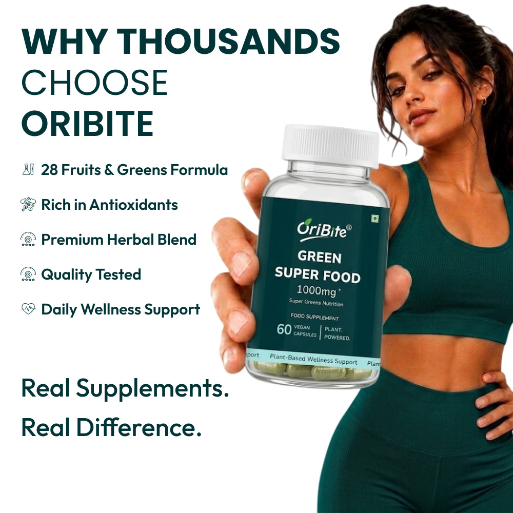 Super Green Superfood Capsules for Immunity & Bone Strength
