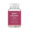 A bottle of OriBite Glutathione 500mg dietary supplement capsules on a plain white background.