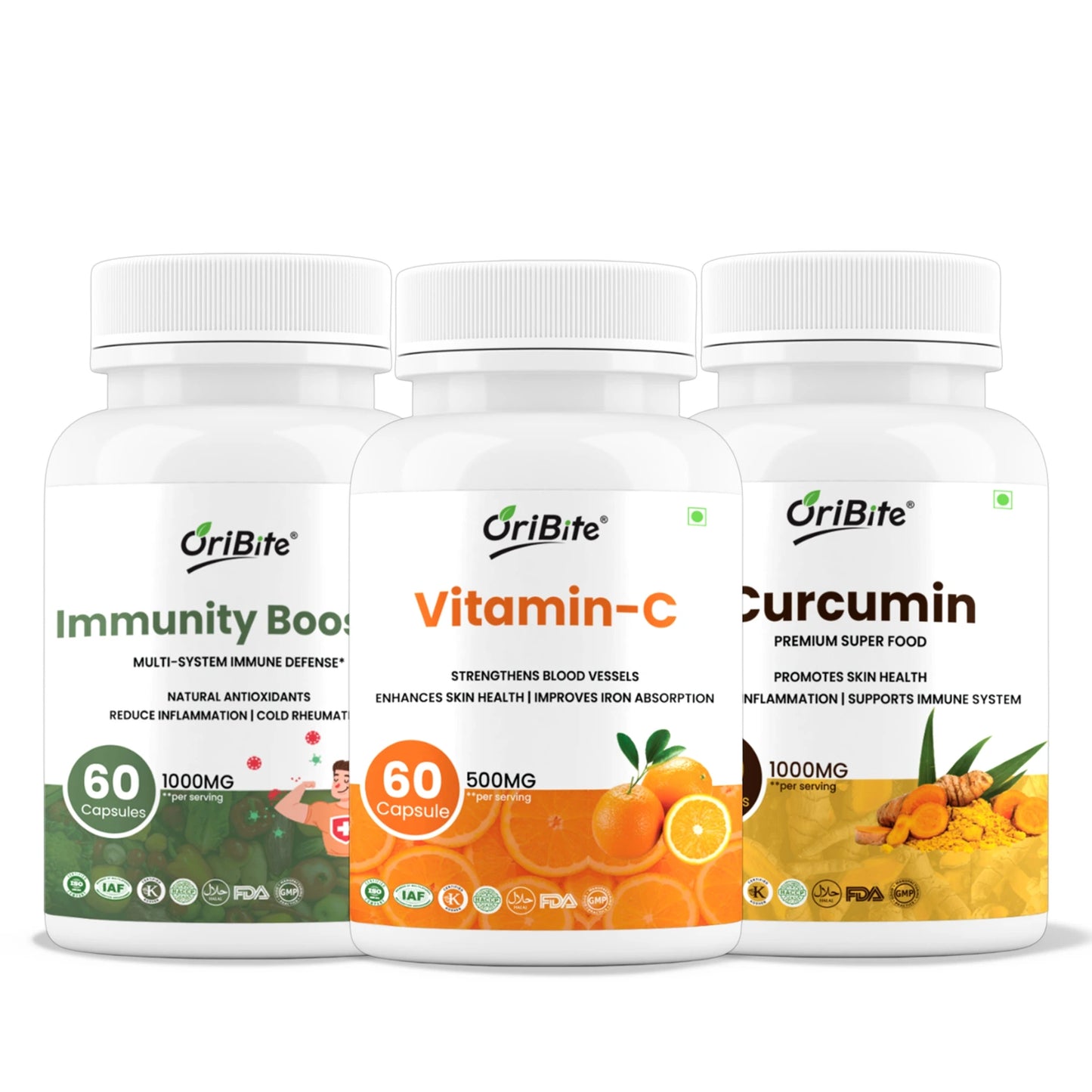 Immunity Booster, Vitamin C & Curcumin - Energy & Daily Protection