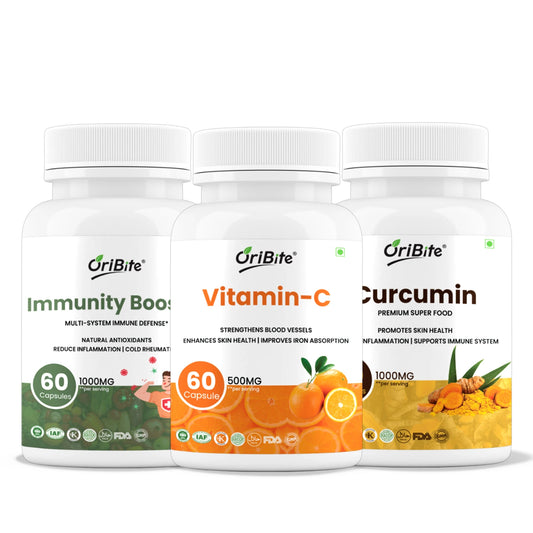 Immunity Booster, Vitamin C & Curcumin - Energy & Daily Protection