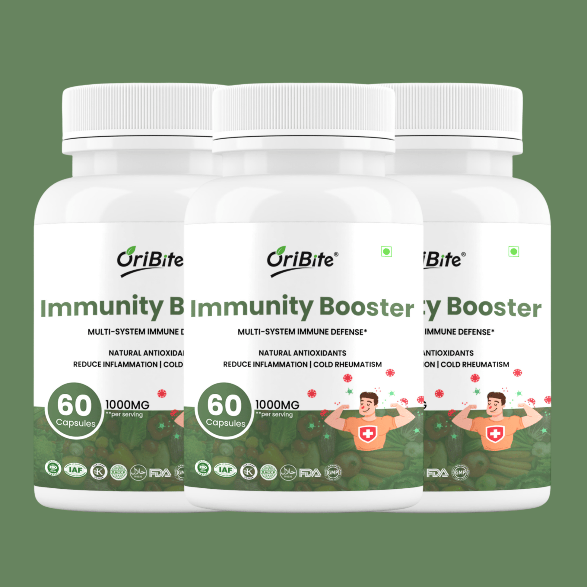 Immunity Booster Capsules with Amla Tulsi & Moringa Blend - Oribite