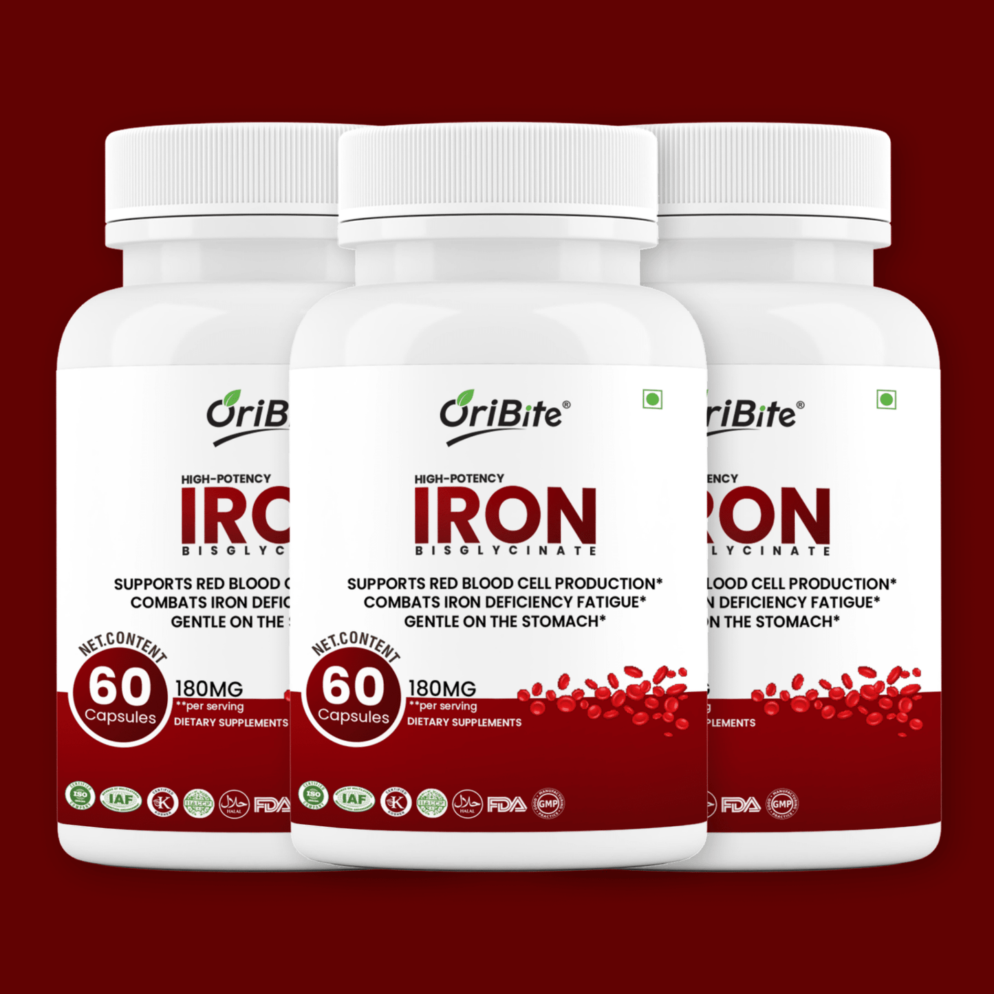 Iron Bisglycinate Capsules for Energy & Oxygen Transport - Oribite