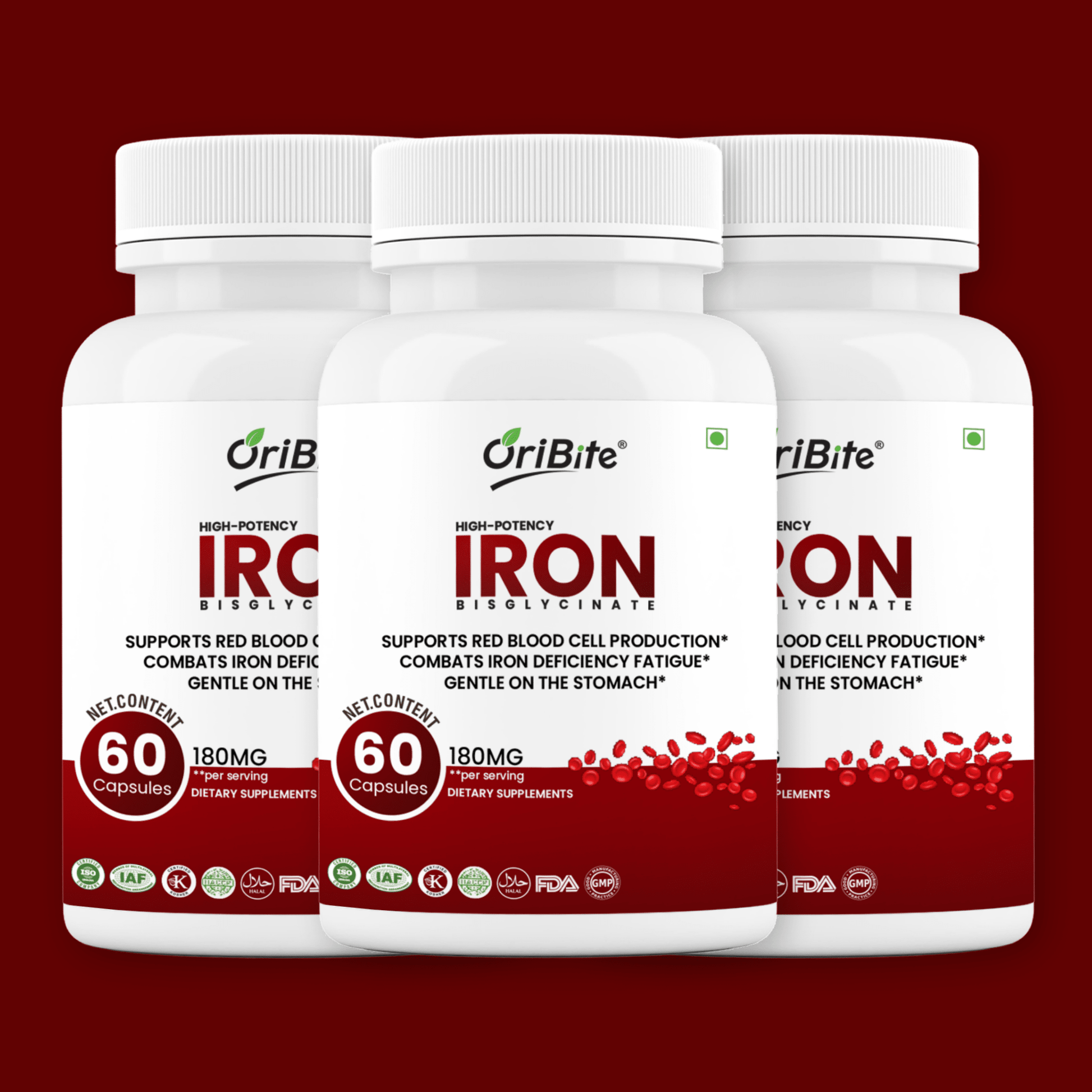 Iron Bisglycinate Capsules for Energy & Oxygen Transport - Oribite