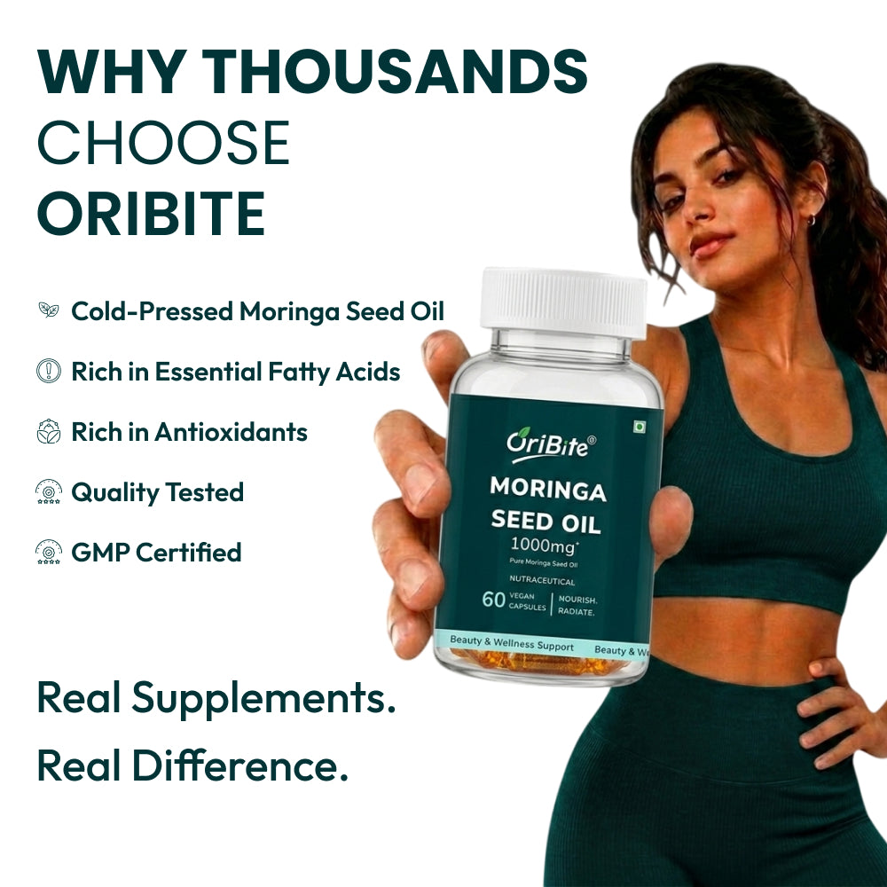 Moringa Seed Oil Capsules for Energy & General Wellness