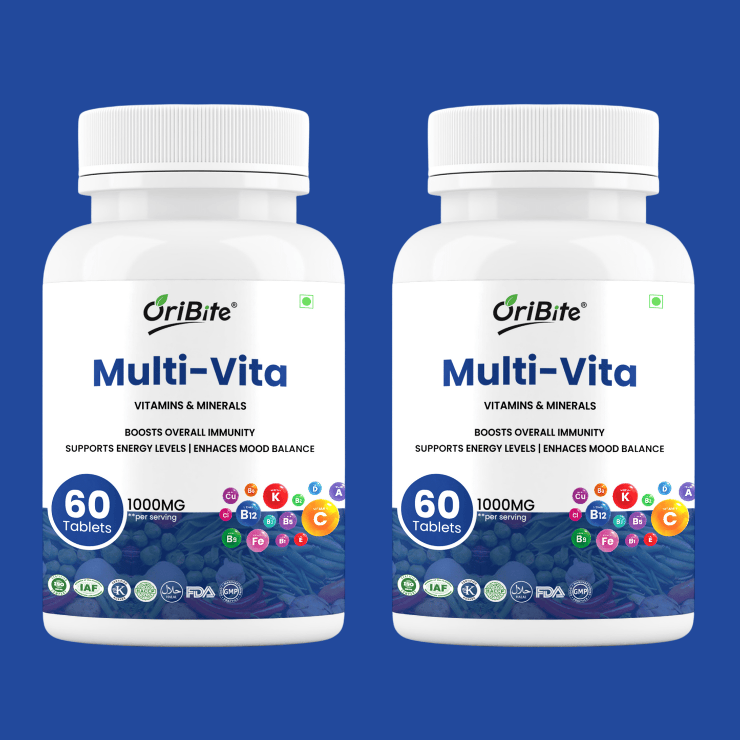 Multivitamin Tablets with Minerals & Herbal Blend for Immunity - Oribite