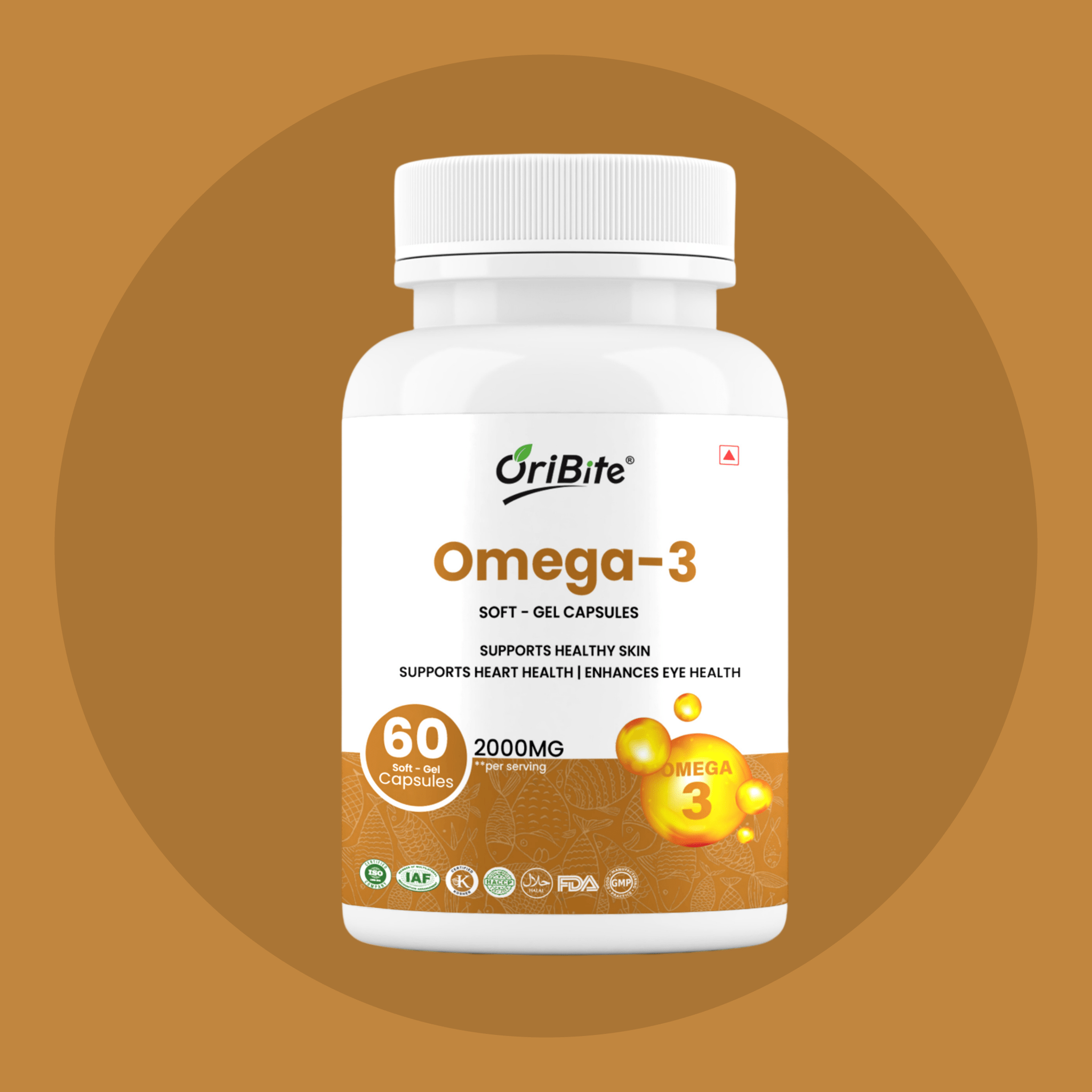 Omega 3 Fish Oil Softgel Capsules for Heart & Brain Health - Oribite