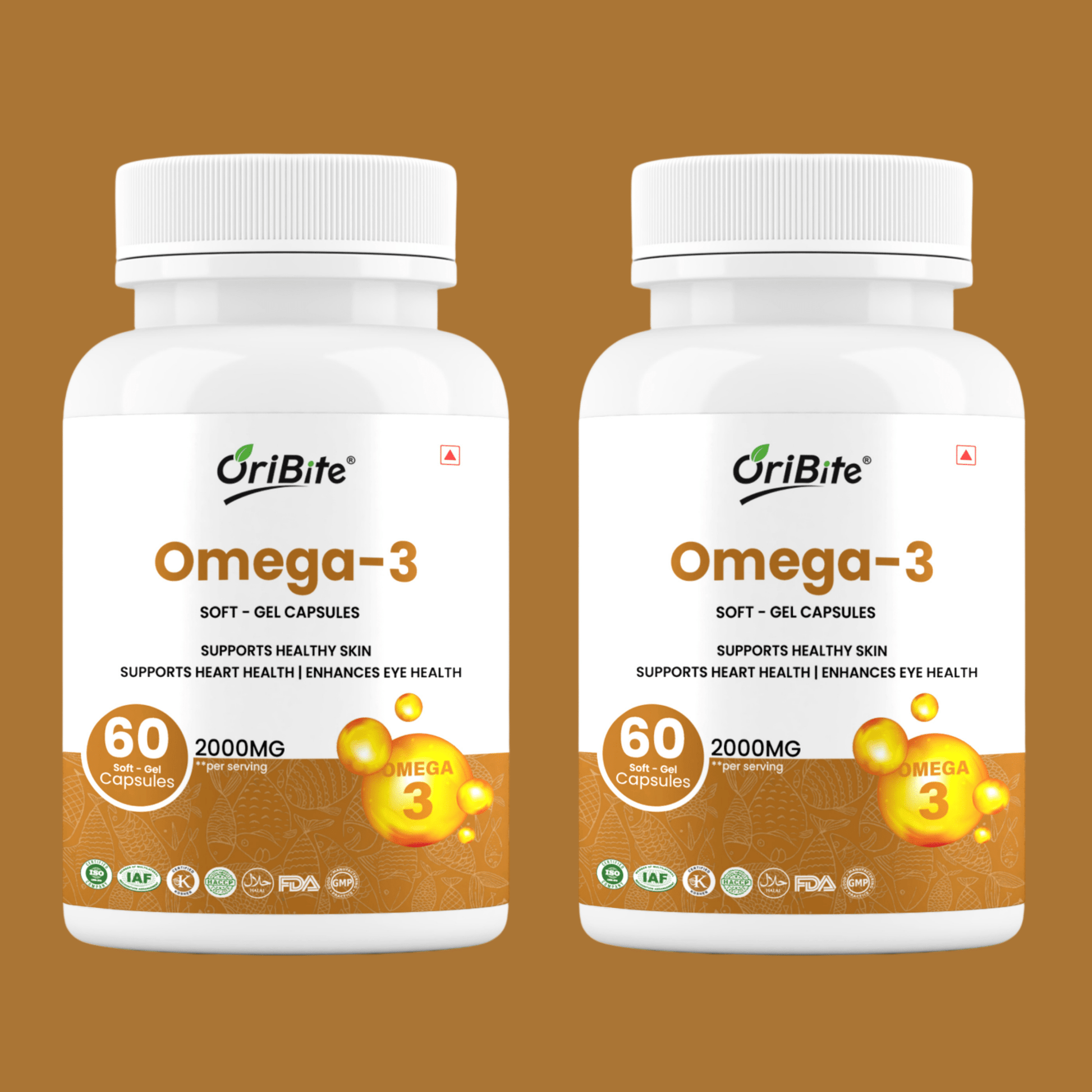 Omega 3 Fish Oil Softgel Capsules for Heart & Brain Health - Oribite