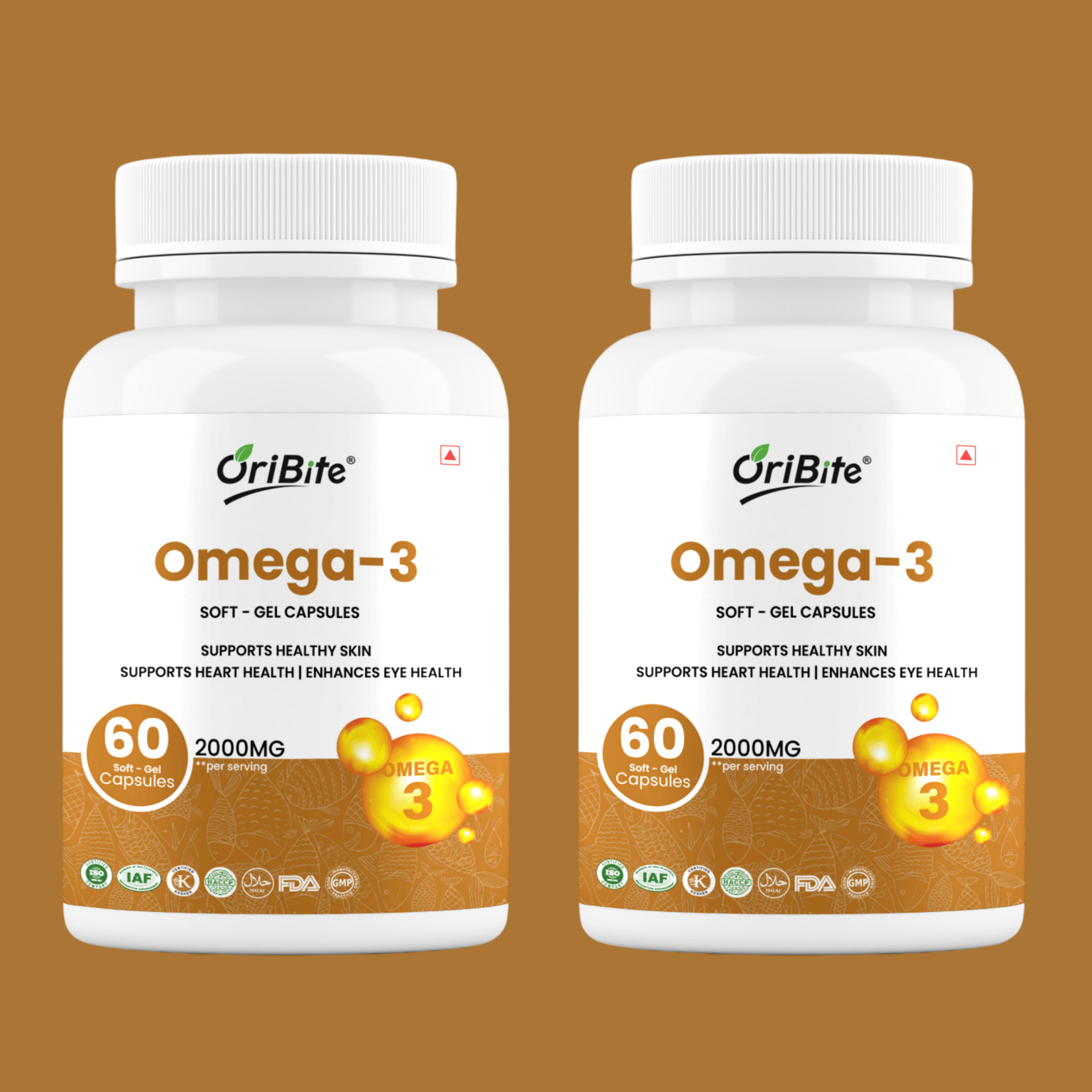 Omega 3 Fish Oil Softgel Capsules for Heart & Brain Health - Oribite