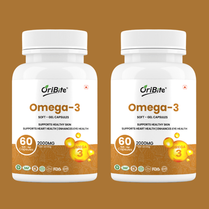 Omega 3 Fish Oil Softgel Capsules for Heart & Brain Health - Oribite