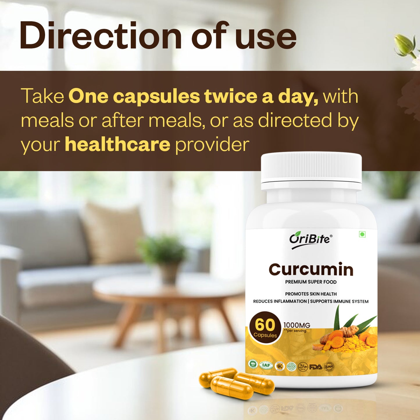 Oribite Curcumin Capsule | 60 Capsule