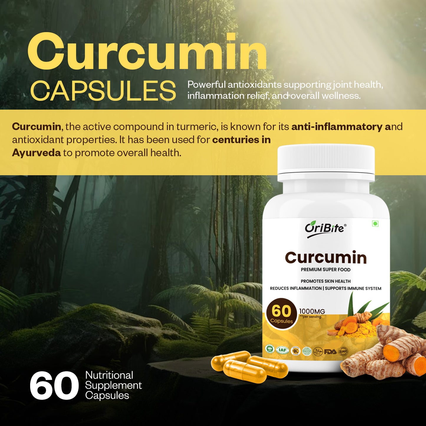 Oribite Curcumin Capsule | 60 Capsule