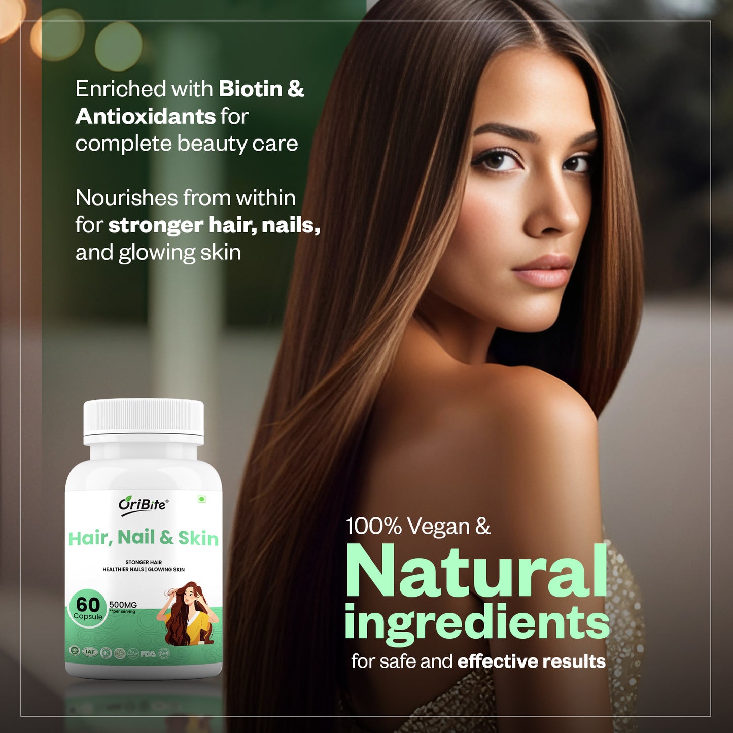 Oribite Hair-Nail-Skin Capsule | 60 Capsule