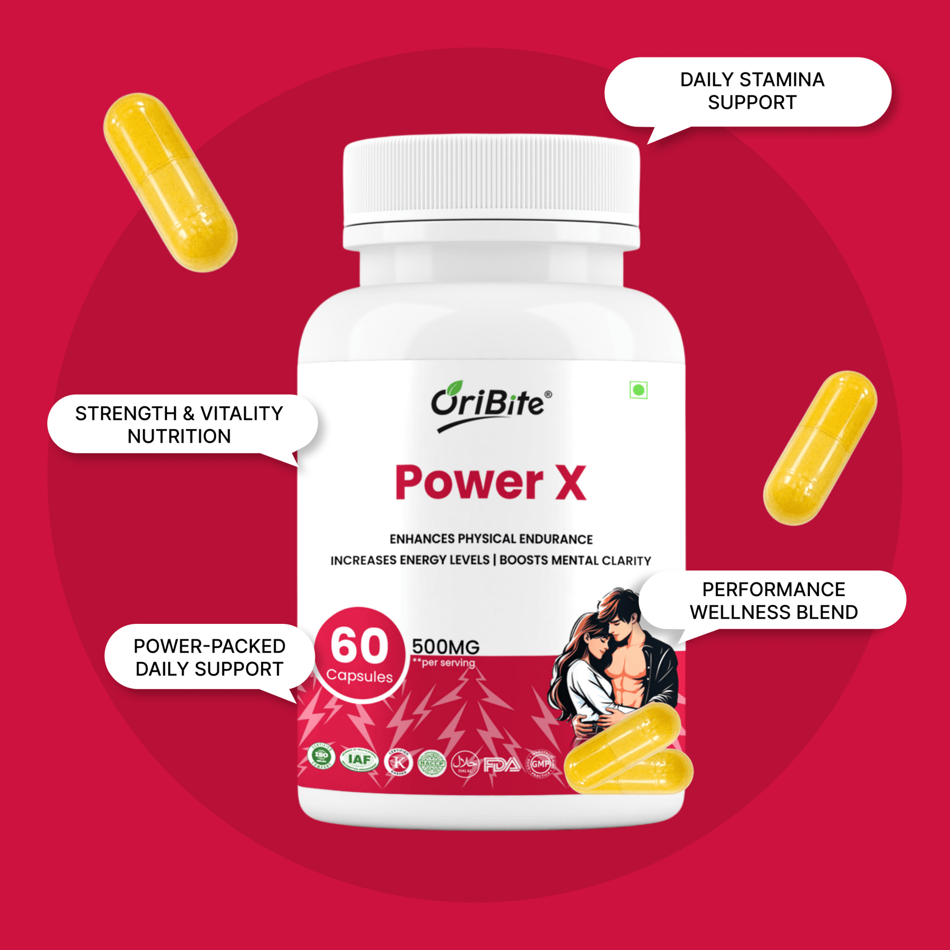 Tribulus & Ginseng Capsules for Male Performance & Vitality - Oribite
