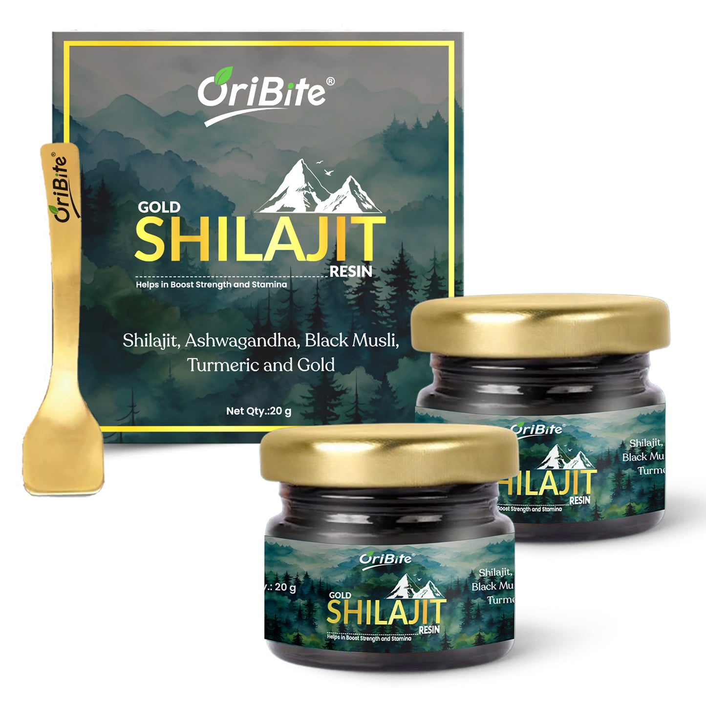 Oribite Gold Shilajit Resin | Contains 24k Gold | 20G