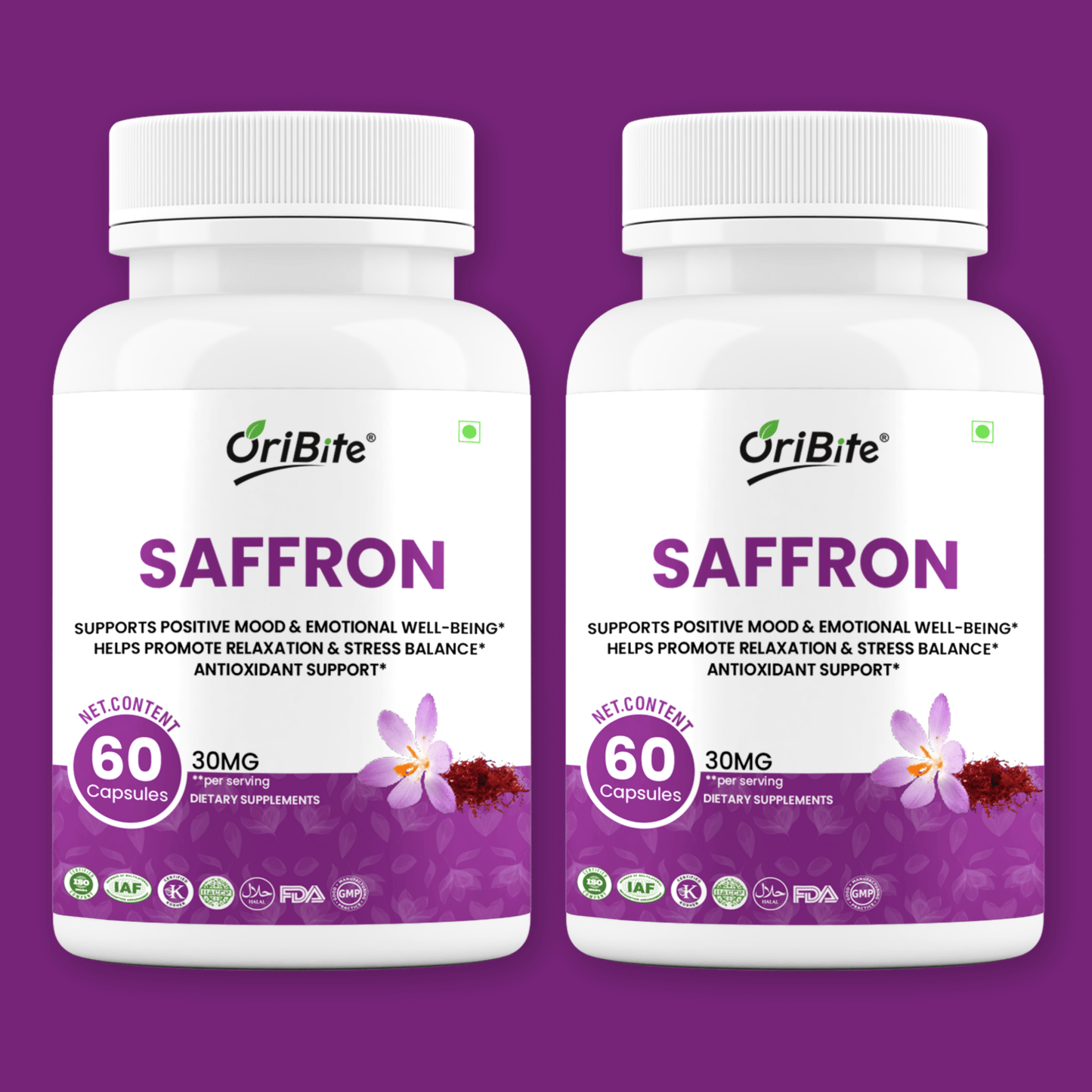 Saffron Extract Capsules for Mood & Emotional Balance - Oribite
