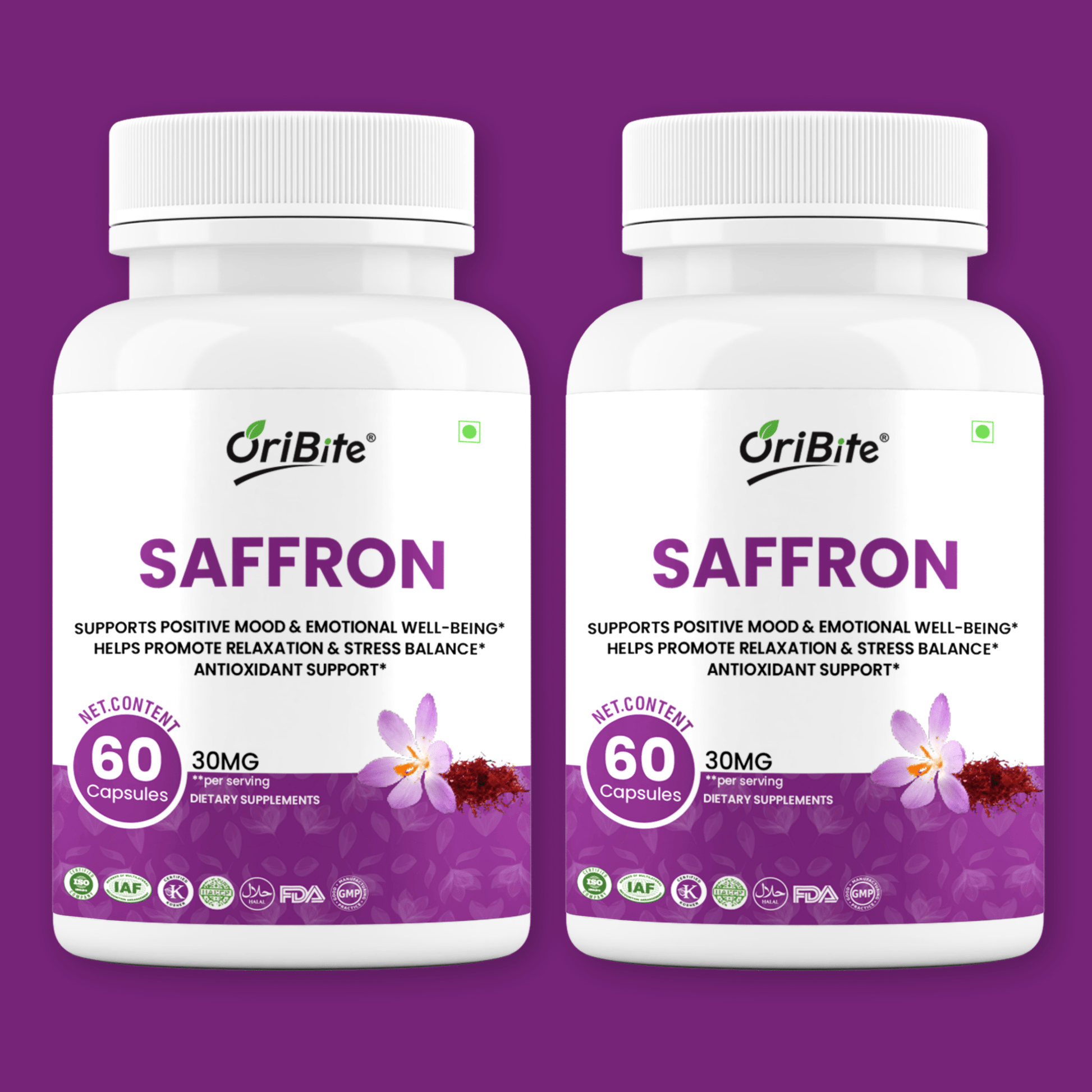 Saffron Extract Capsules for Mood & Emotional Balance - Oribite