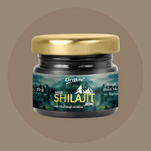 Gold Shilajit Resin with Ashwagandha & Turmeric for Stamina - Oribite