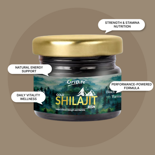 Gold Shilajit Resin with Ashwagandha & Turmeric for Stamina
