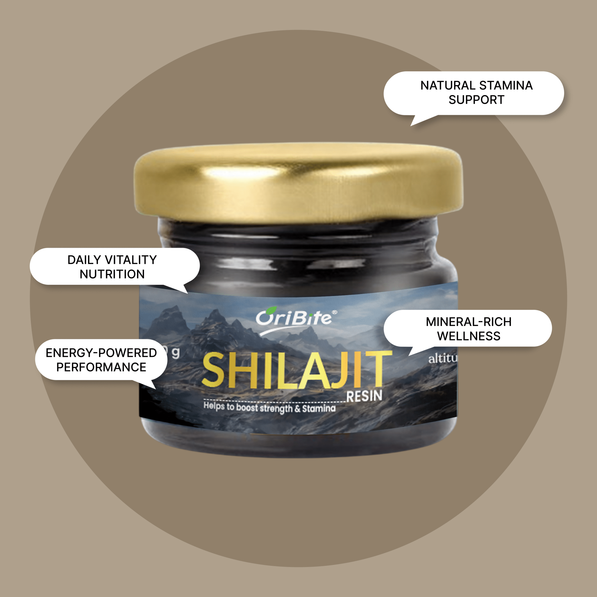 Pure Himalayan Shilajit Resin for Strength & Stamina - Oribite