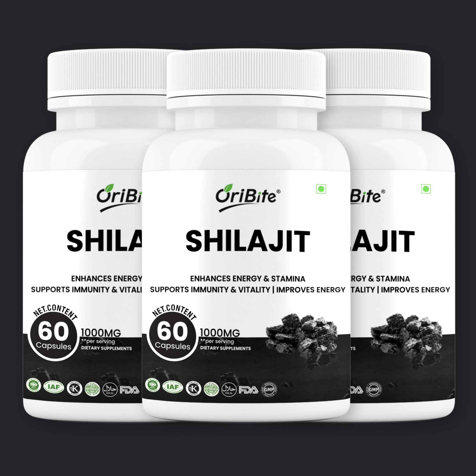 Shilajit Extract Capsules for Stamina & Vitality - Oribite