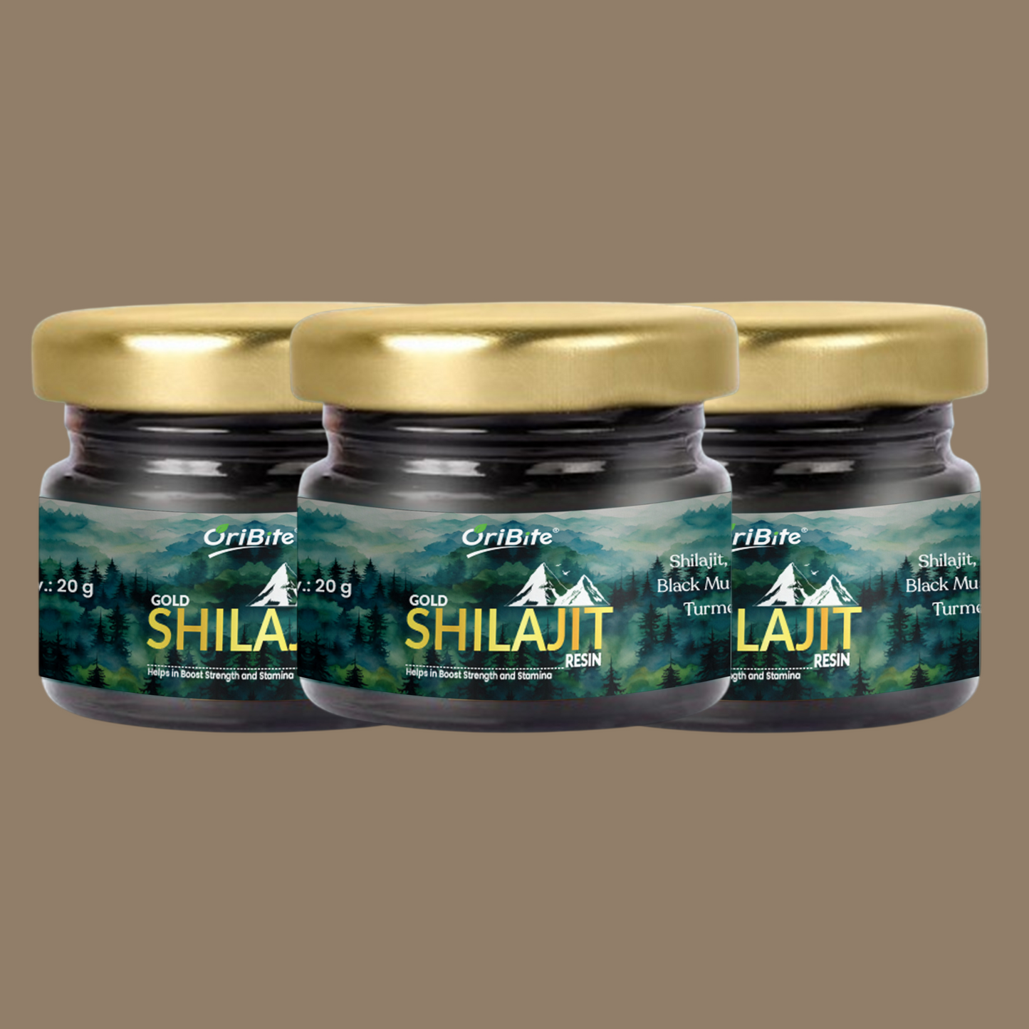 Gold Shilajit Resin with Ashwagandha & Turmeric for Stamina