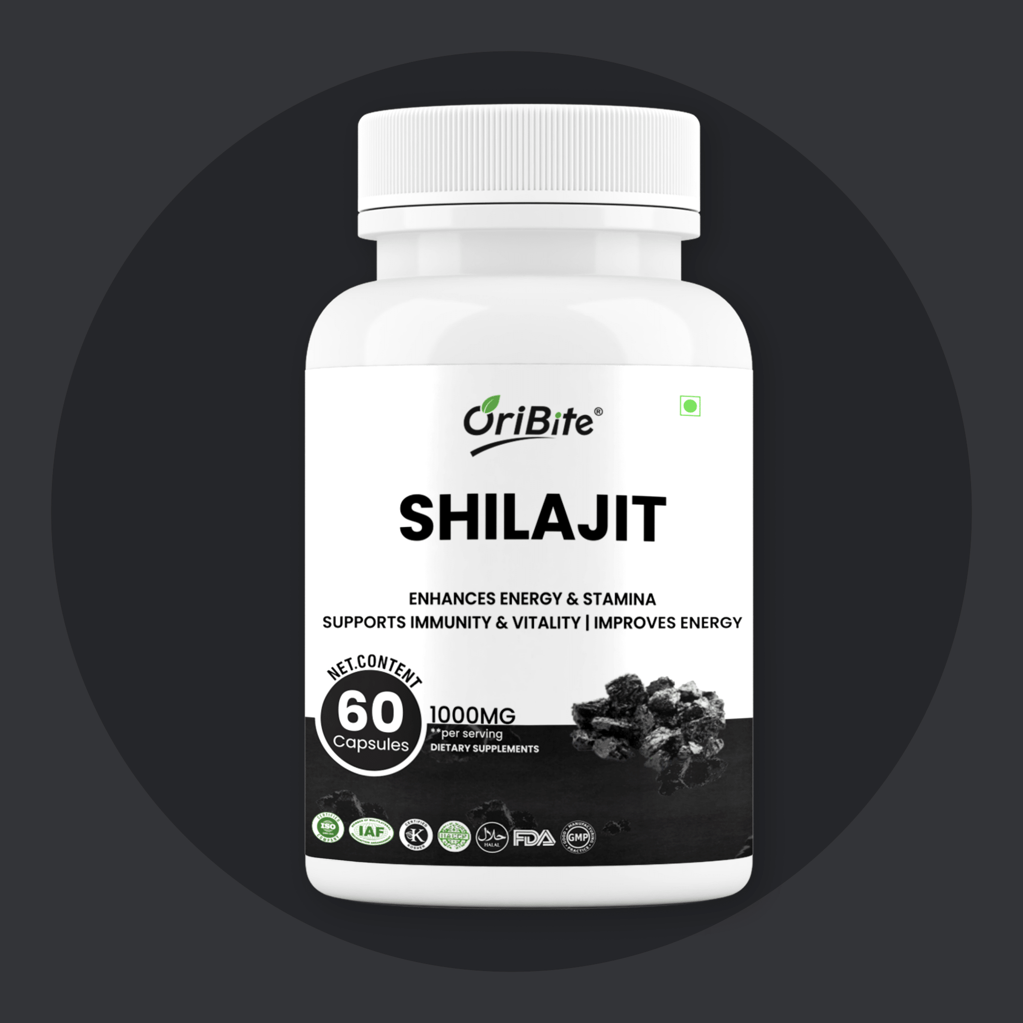 Shilajit Extract Capsules for Stamina & Vitality - Oribite