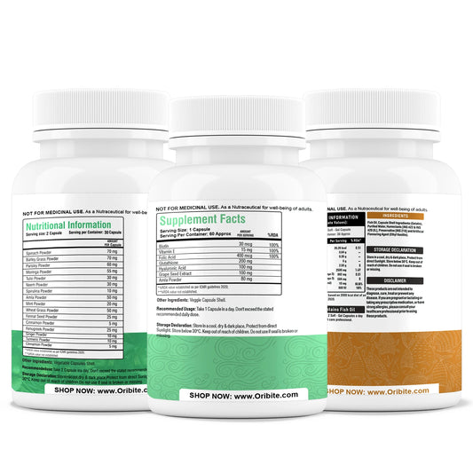 Hair Nail Skin, Green Super Food & Omega-3 - Beauty & Wellness