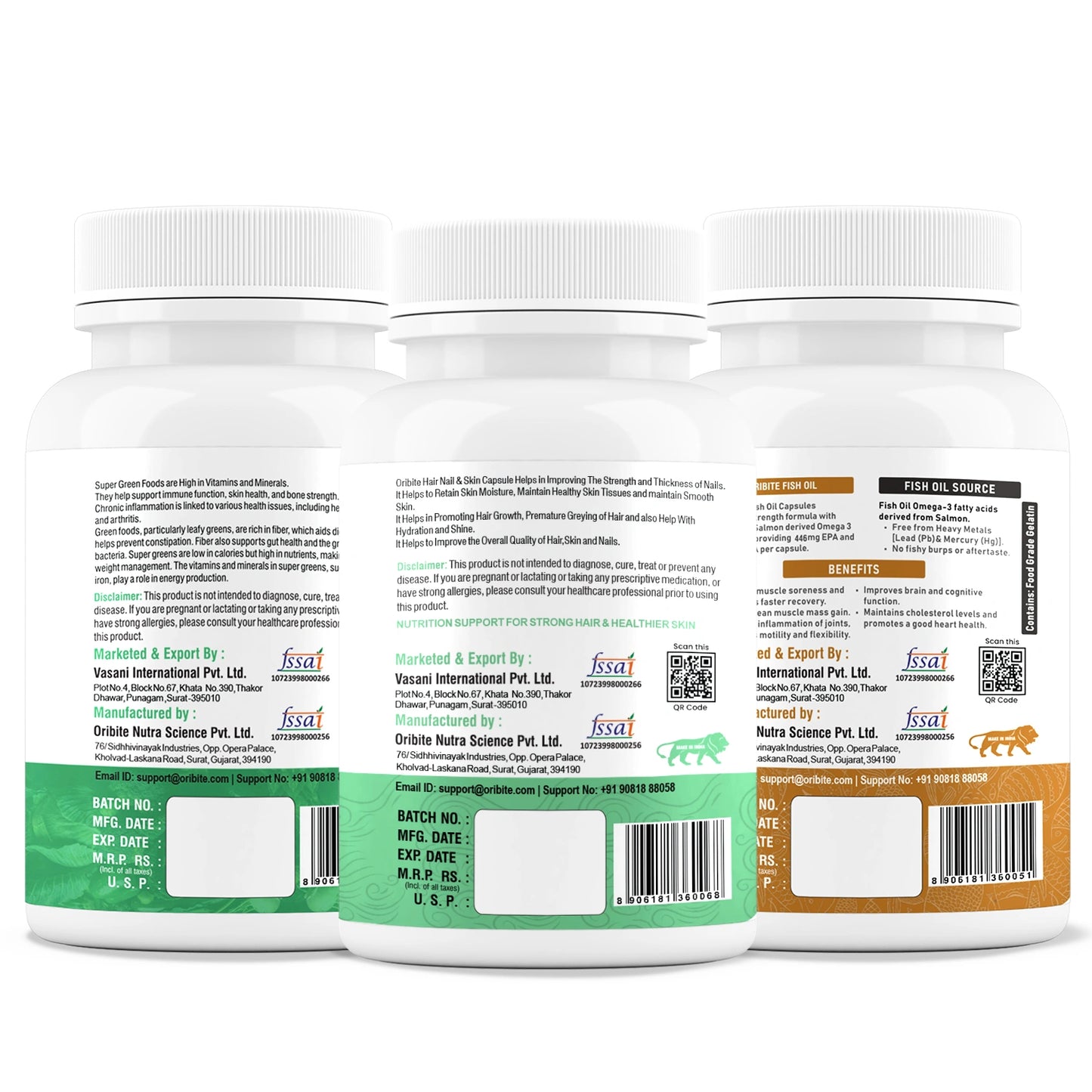 Hair Nail Skin, Green Super Food & Omega-3 - Beauty & Wellness