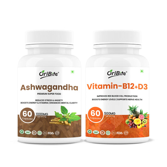 Vitamin B12 & Ashwagandha – Brain Health & Stress Support