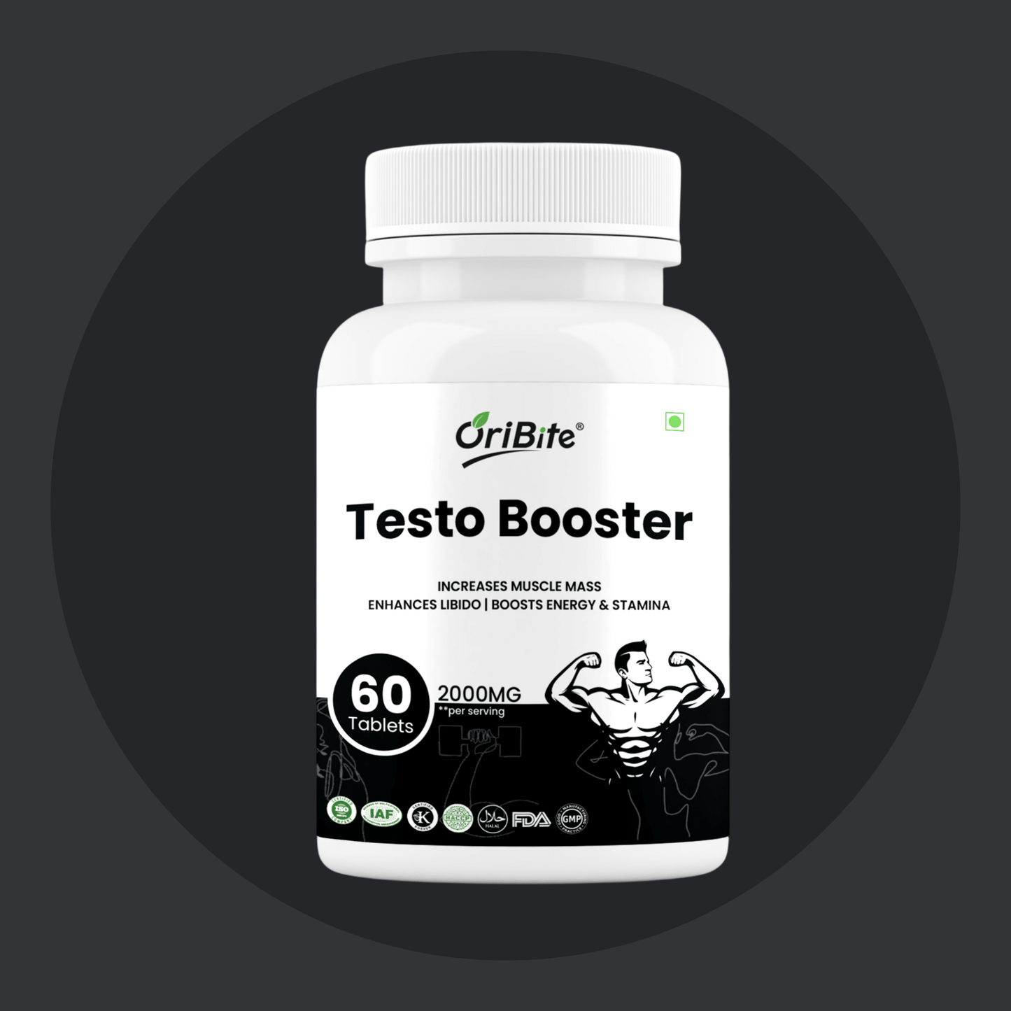 Testosterone Booster Tablets with Shilajit & Ashwagandha - Oribite