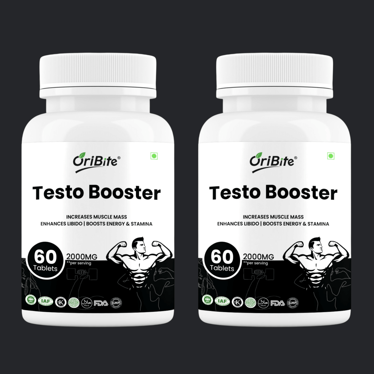 Testosterone Booster Tablets with Shilajit & Ashwagandha - Oribite