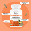 Vitamin B12 & D3 Capsules for Nerve & Bone Health