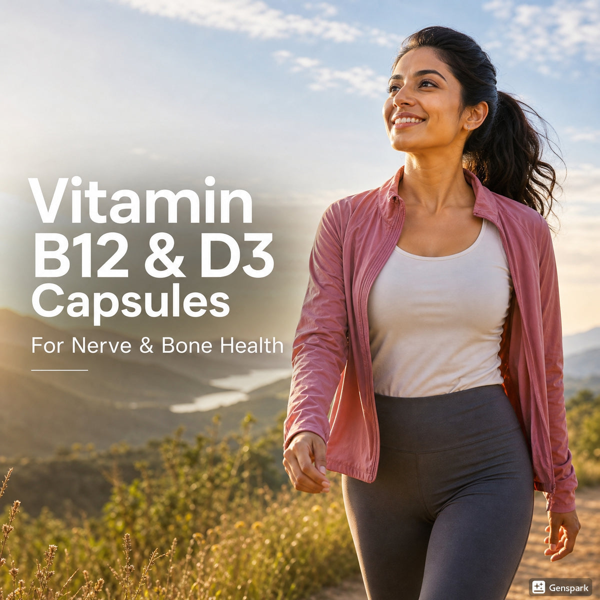 Vitamin B12 & D3 Capsules for Nerve & Bone Health