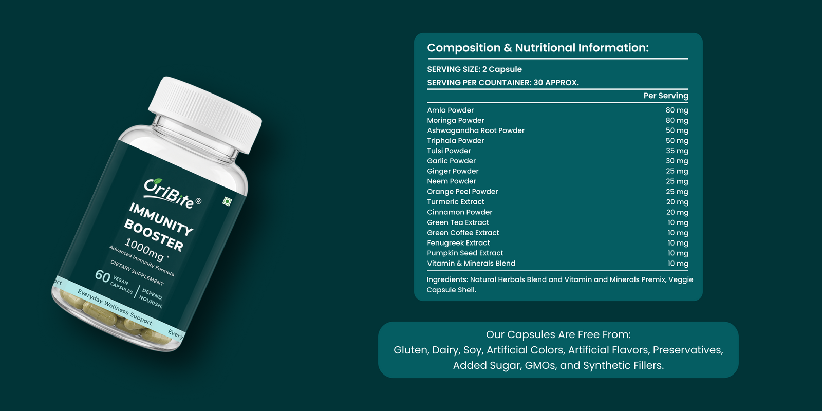 Immunity Booster Capsules with Amla Tulsi & Moringa Blend