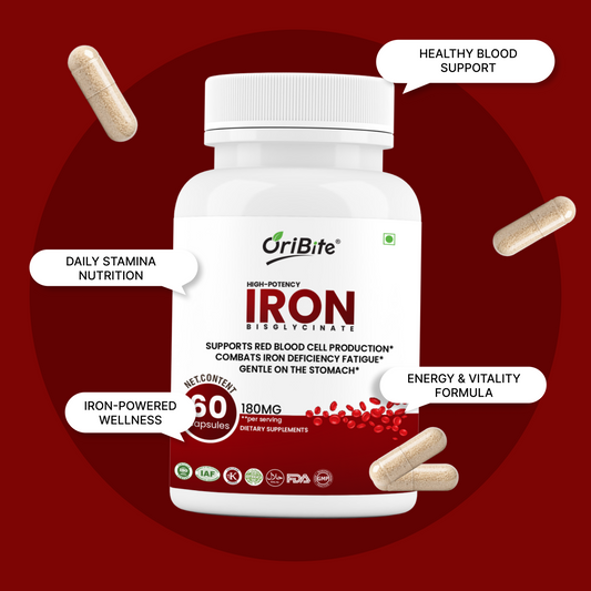 Iron Bisglycinate Capsules for Energy & Oxygen Transport