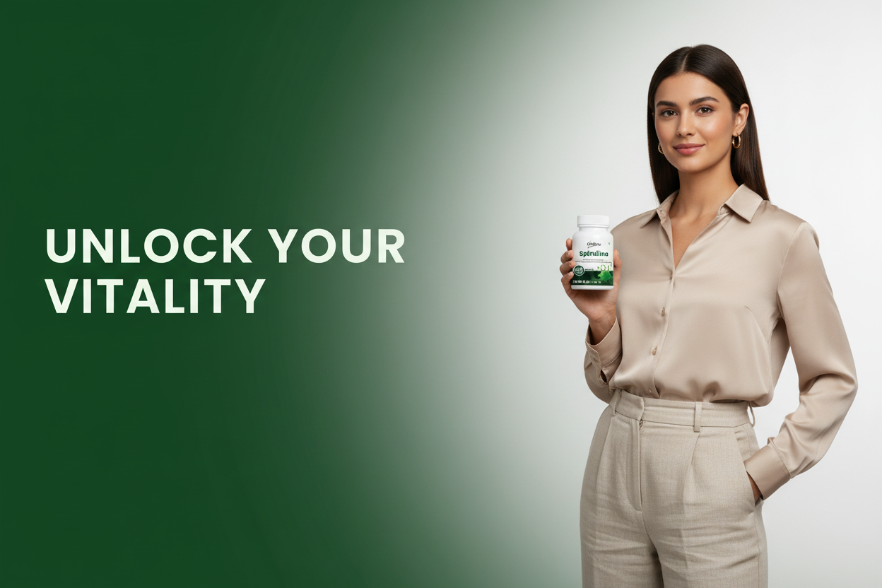 Spirulina Capsules for Plant Based Protein & Immunity