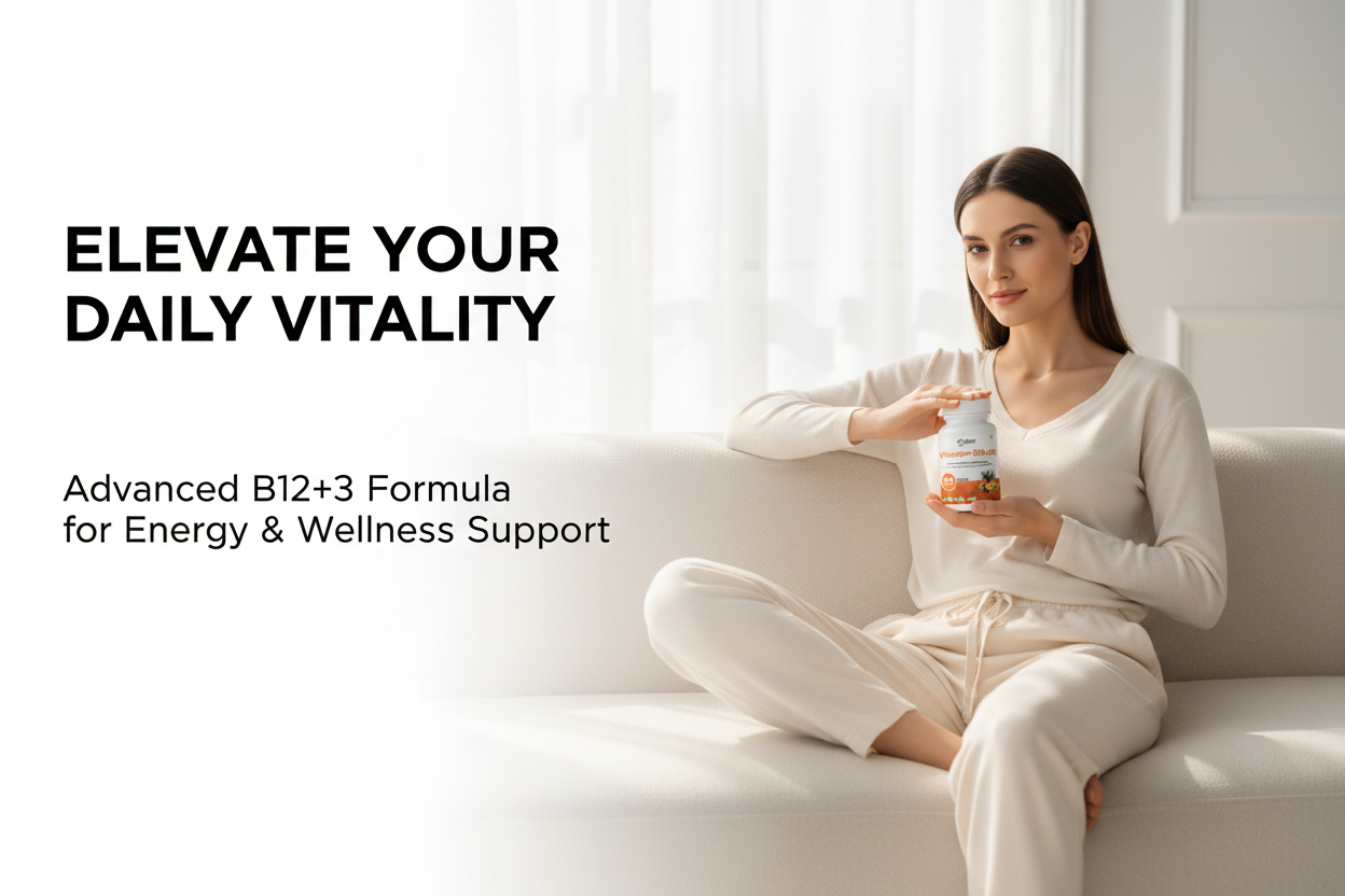 Vitamin B12 & D3 Capsules for Nerve & Bone Health