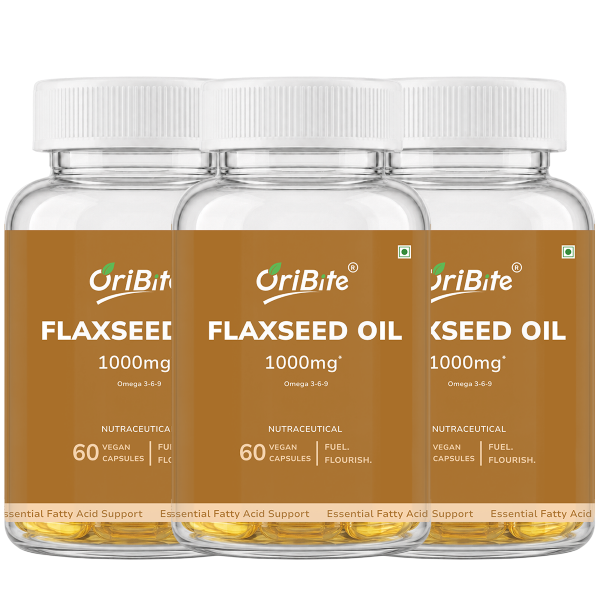 Flaxseed Oil Omega 3 6 9 Capsules for Heart Health