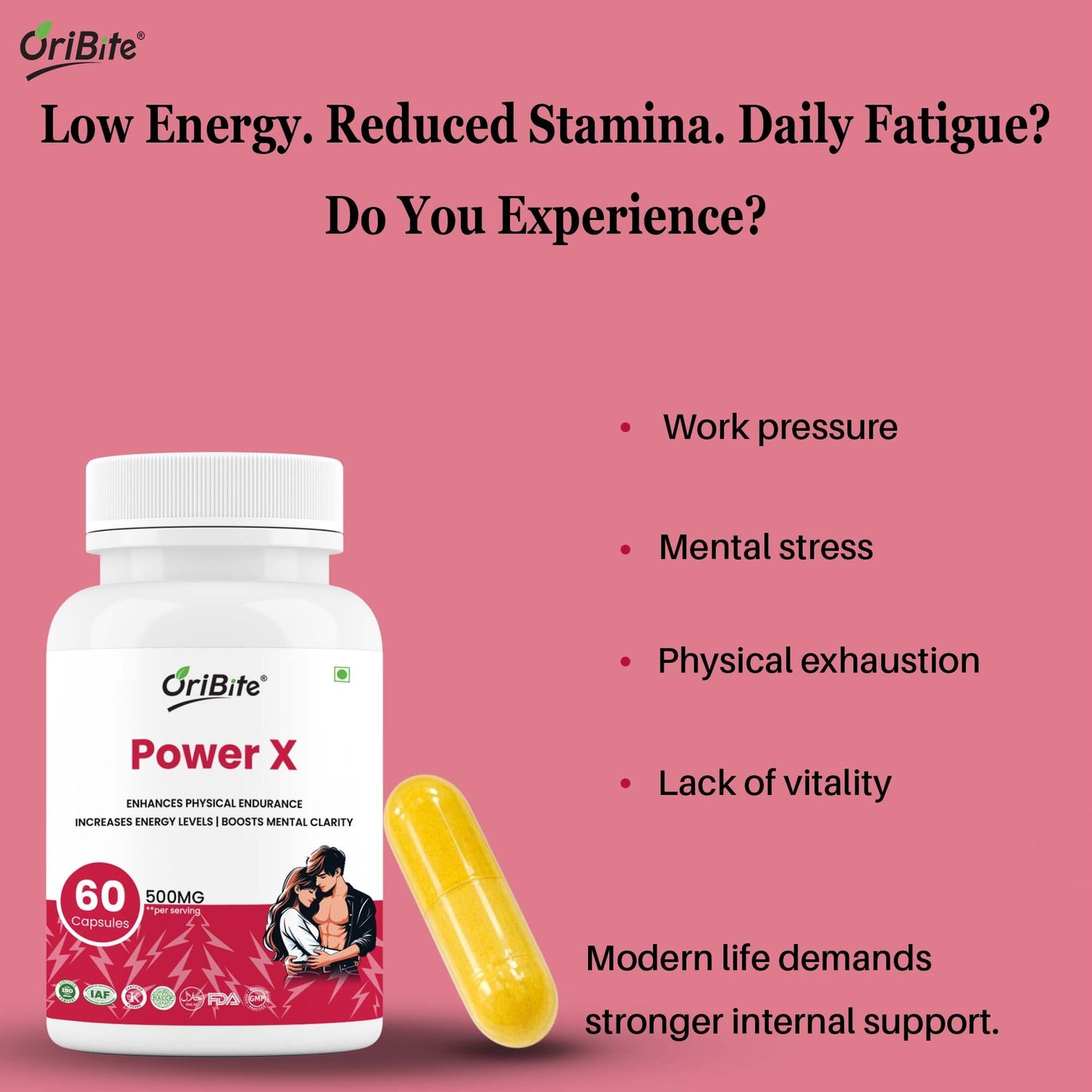 Tribulus & Ginseng Capsules for Male Performance & Vitality