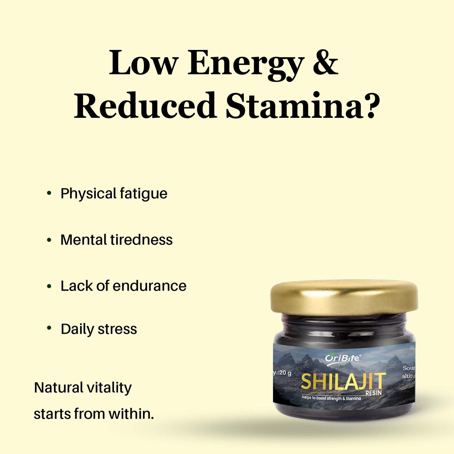 Pure Himalayan Shilajit Resin for Strength & Stamina
