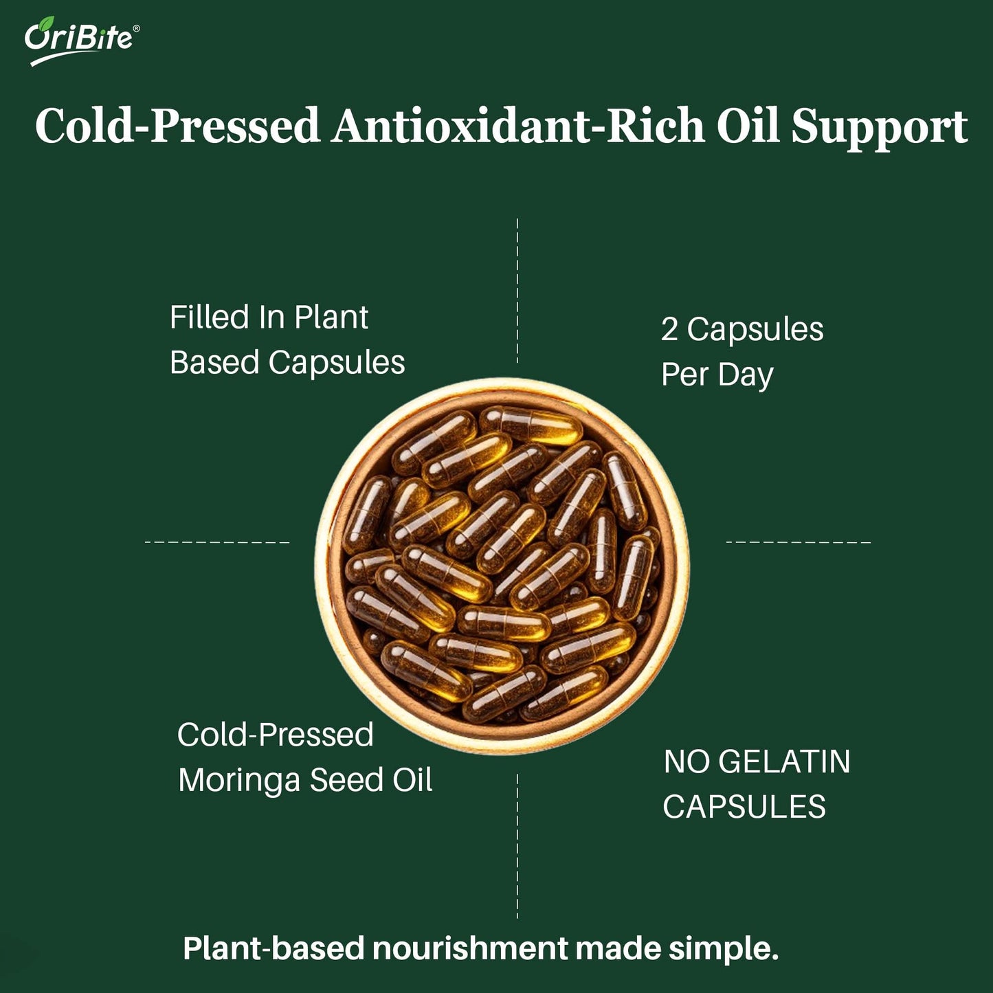 Moringa Seed Oil Capsules for Energy & General Wellness