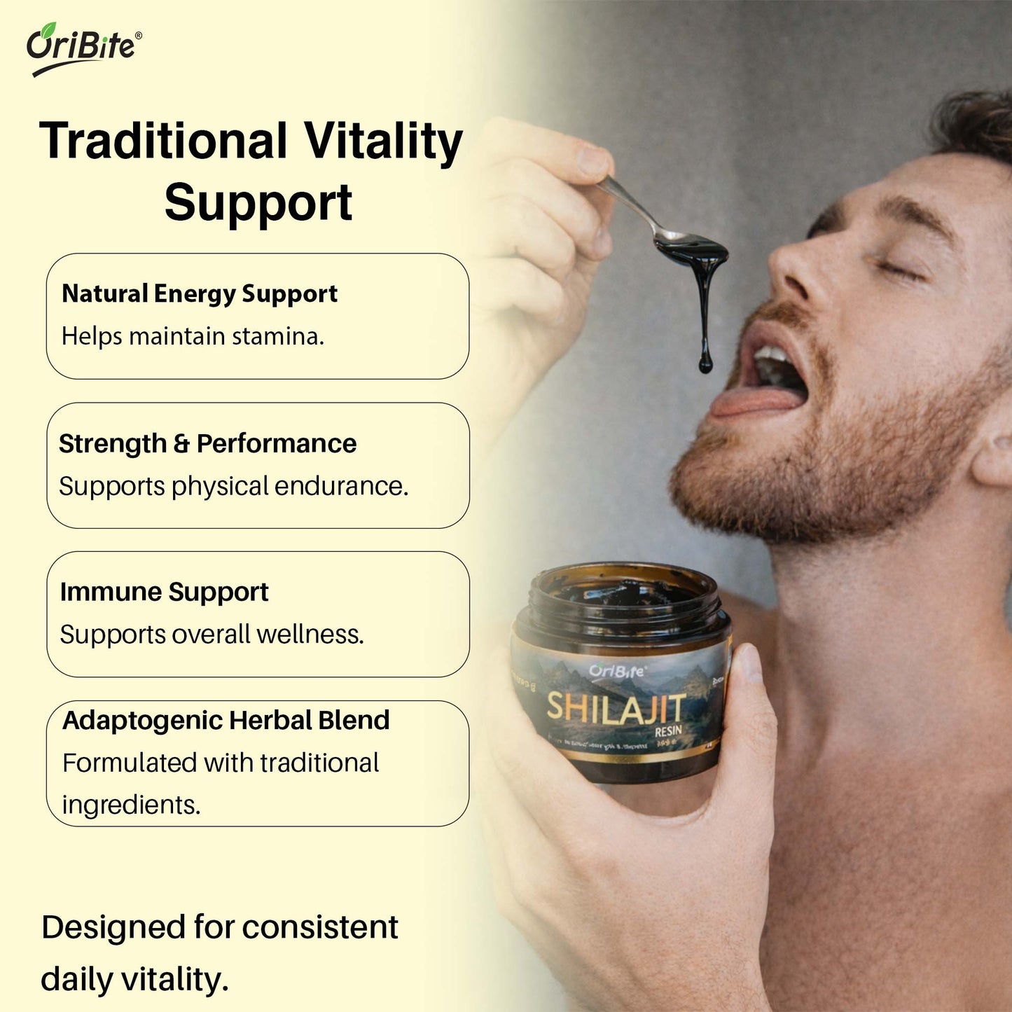 Gold Shilajit Resin with Ashwagandha & Turmeric for Stamina