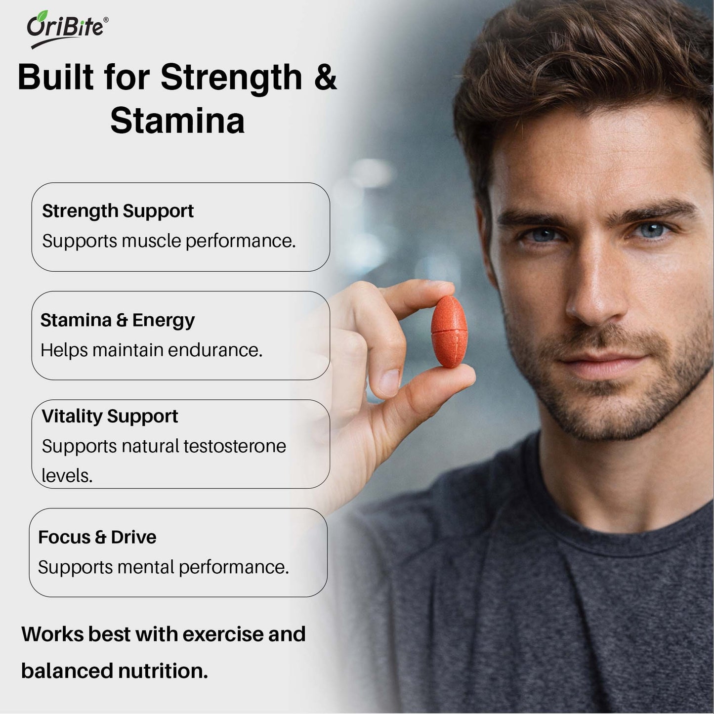 Oribite Testo Booster Tablets (1 Month Supply)